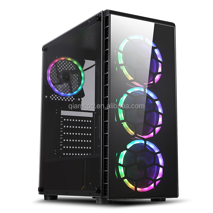 Prime Funds-Pleasant Glass PC Gaming Case with Over 6 RGB Followers